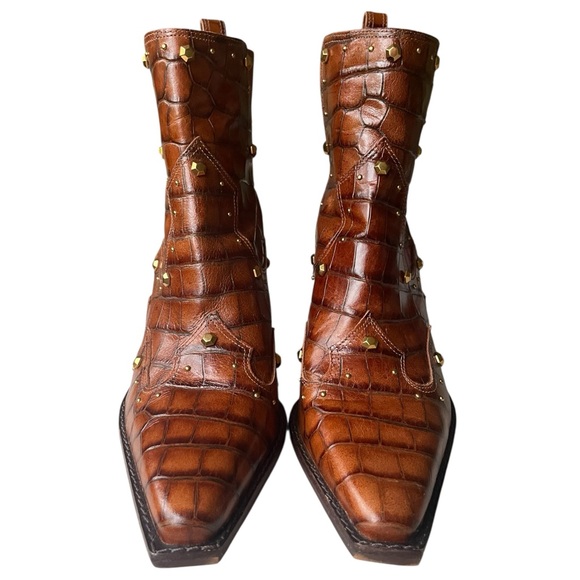 Vince Camuto Norley Brown Leather Booties - Picture 3 of 7